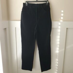 St. John Evening High Rise Black Velvet Pants straight Leg trouser 12